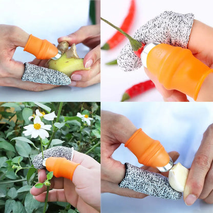 Silicone Thumb Cutter Finger Protector Plant Cutter Garden Vegetable Herbs Picker Peppers Harvesting Tools Finger Plant Cutter