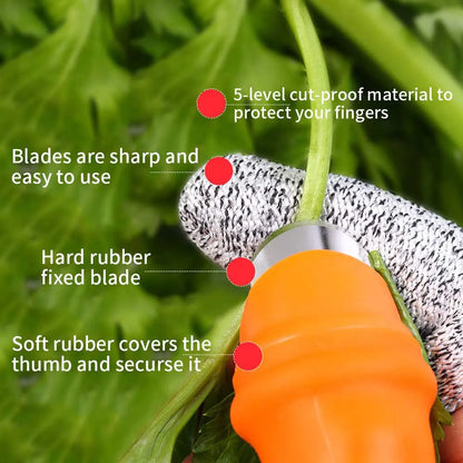 Silicone Thumb Cutter Finger Protector Plant Cutter Garden Vegetable Herbs Picker Peppers Harvesting Tools Finger Plant Cutter