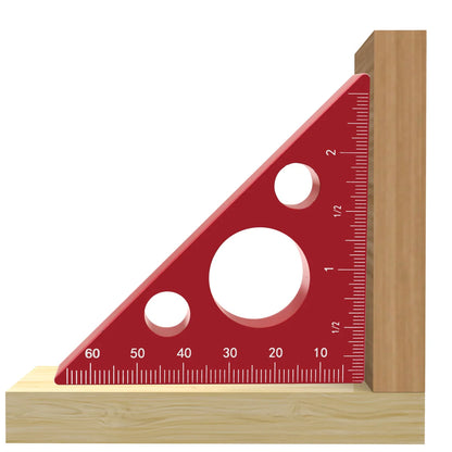 45/90 Degree Metric Scale Precision Angle Ruler Aluminum Alloy Thickened Height Ruler Multifunction Woodworking Tool