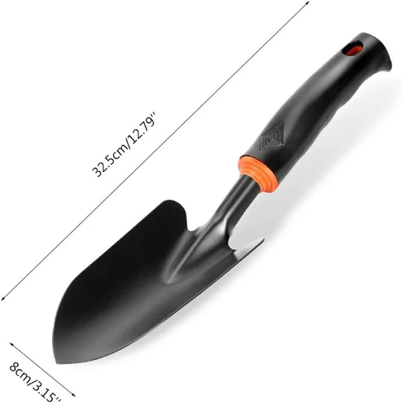 Garden Shovel Hand Shovel Soft Rubberized Non-Slip Handle use for Transplanting Weeding Moving and Smoothing Digging Planting