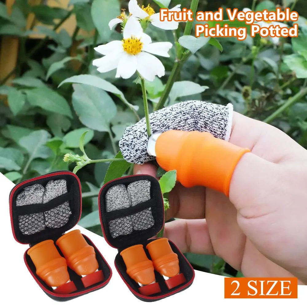 Silicone Thumb Cutter Finger Protector Plant Cutter Garden Vegetable Herbs Picker Peppers Harvesting Tools Finger Plant Cutter