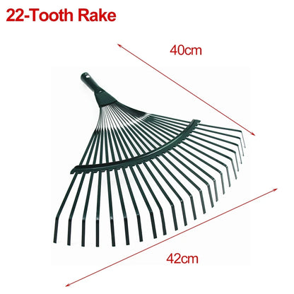 Garden Leaf Rake Hay Deciduous Farming Rake 22-tooth Garden Tool Without Handle Home Garden Ripper Tool