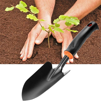 Garden Shovel Hand Shovel Soft Rubberized Non-Slip Handle use for Transplanting Weeding Moving and Smoothing Digging Planting